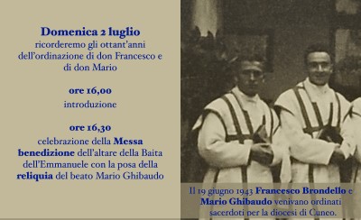Le reliquie di don Mario all’Alpe Papa Giovanni